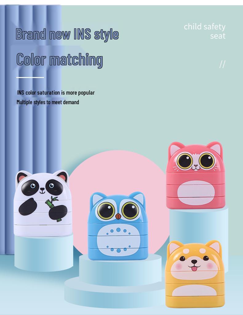 Dual-Layer Children's Two-Color Name Stamp