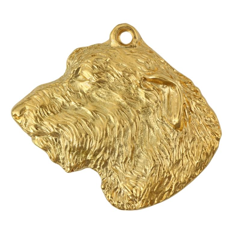 Irish Wolfhound I – Gilded key ring with dog in gift box, handbag decoration | Art-Dog