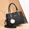 Yogodlns Large Capacity Women Top Handle Bags Fashion Middle Age Mom's Bag Single Shoulder Crossbody Bag PU Leather Hairball Handbag