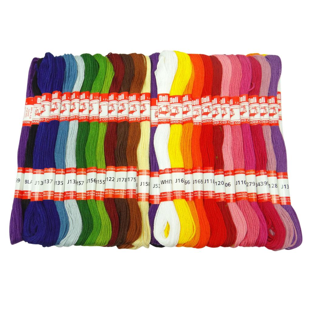 Лот из 50 шт. хлопчатобумажной нити индийского стежка для шитья мотков вышивки