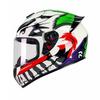 Full Face Motorcycle Helmet Scooter Electric Bike Winter Anti-Fog Gray ABS Safety With Rear Wing