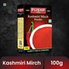 Pushp Brand Kashmiri Red Chilli Powder Authentic Indian Spice For Rich Color And Flavor 100g Pack Of 1 Natural Taste