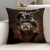 Dark PPath of ExileS Cushion Cover Breathable and skinfriendly linen pillowcase square removable and washable cushion