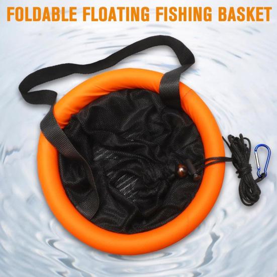 Floating Fishing Net with Handle Large Capacity Heavy Duty Fish Locating Catching Guard Net Fishing Protection Collection