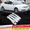 Для Toyota Allion Premio T240 2001 2002 2003 2004 2005 2006 2007 Хромированная Накладка на Ручку Двери Защелка Колпачок Аксессуары для Стайлинга Автомобиля