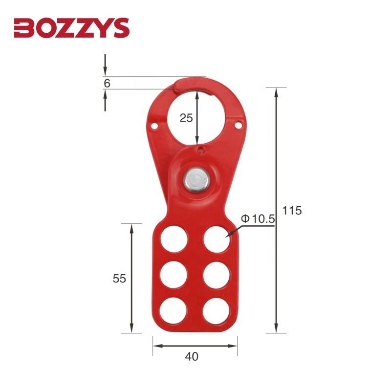 OEM/ODM 6 Hole Safety Lockout Hasp for 6pcs Safety Lockout Padlock 38mm