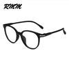New Transparent Arrow Plain Glasses PC Plain Glass Spectacles Vintage Eyeglass Round Frame Glasses