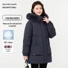 Xuezongfei Women's Warm Hooded Down Jacket with Faux Fur Collar