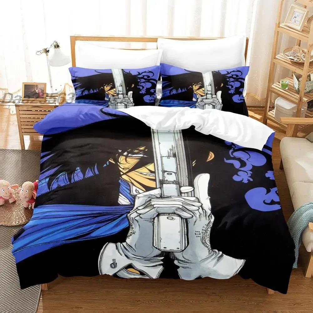 Комплект постельного белья Hellsing Single Twin Full Queen King Size Комплект постельного белья Aldult Kid Bedroom Duvetcover Sets Комплект постельного белья с 3D-принтом в стиле аниме