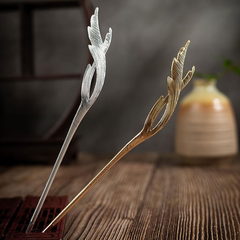 Fashion Hair Jewelry Feather Girls Women Ornaments Bird Hair Fork Hairpin Hair Stick