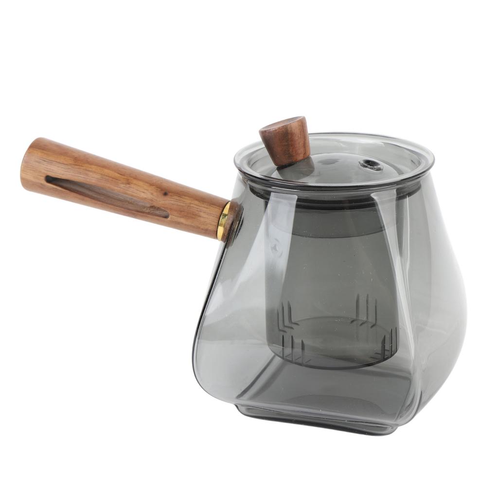 Чайник для разделения воды 500 мл Стеклянный чайник для заваривания чая с деревянной боковой ручкой Съемный инфузор для электрической керамической плиты