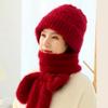1PC Fashion Hat Scarf Set Knitted Hat Thick Plush Winter Warm Ear Protection Thickened Windproof