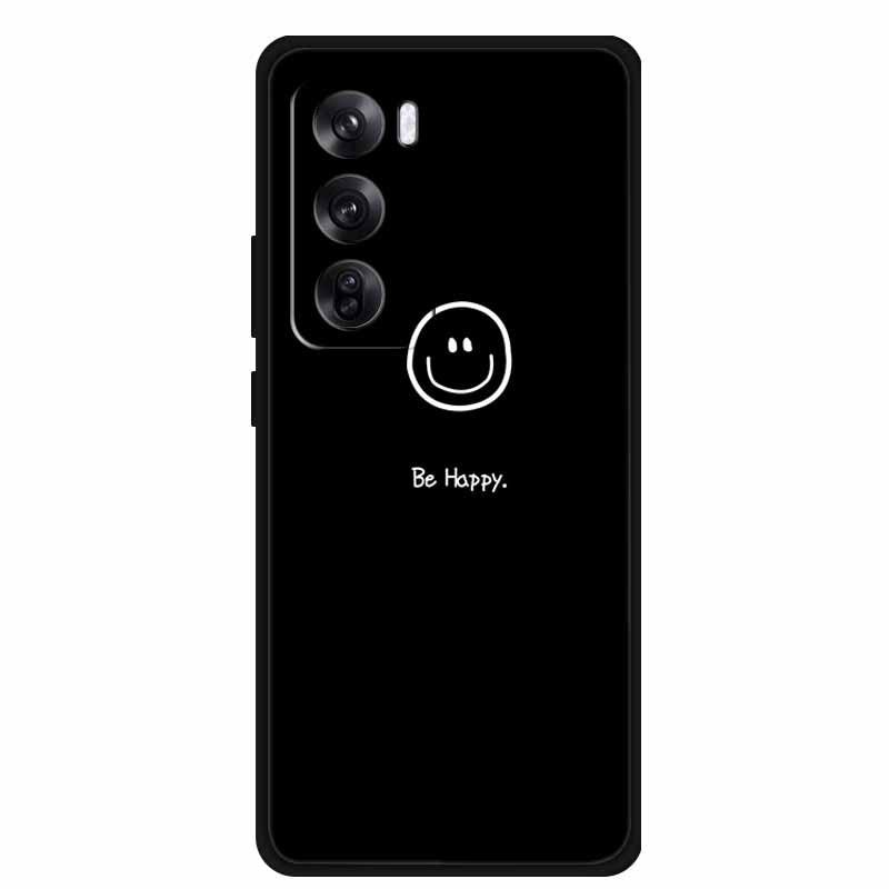 Персонализированный черный мягкий чехол из ТПУ с узором для телефона Reno 12 Pro 5G