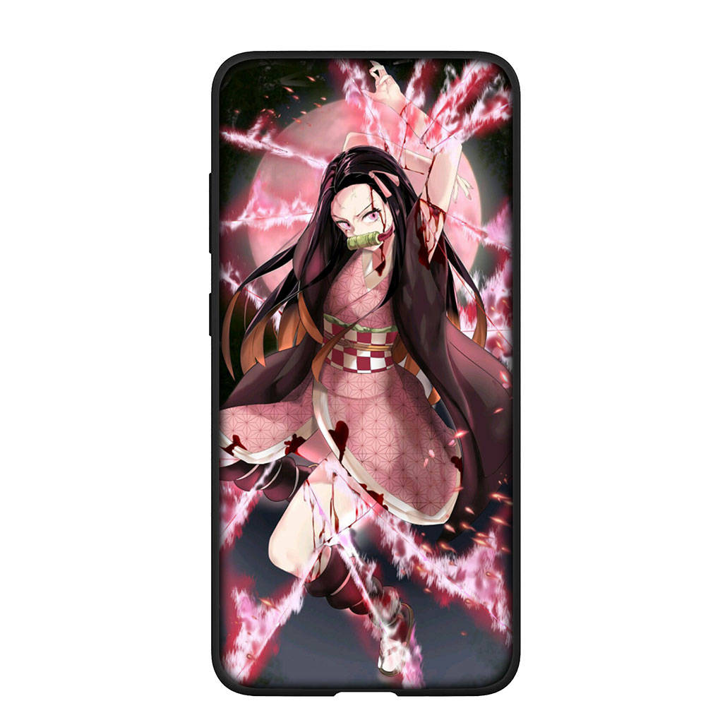 Чехол для телефона Samsung Galaxy S24 S23 iPhone 15 14 Xiaomi Redmi Note 13 12 11 8 10 9 Pro Max Plus X XR OPPO Huawei Daki Gyutaro Demon Slayer Nezuko