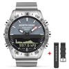 NORTH EDGE Men Dive Sports Digital Watch Mens Watches Military Army Luxury Full Steel Business Waterproof 200m Altimeter Compass