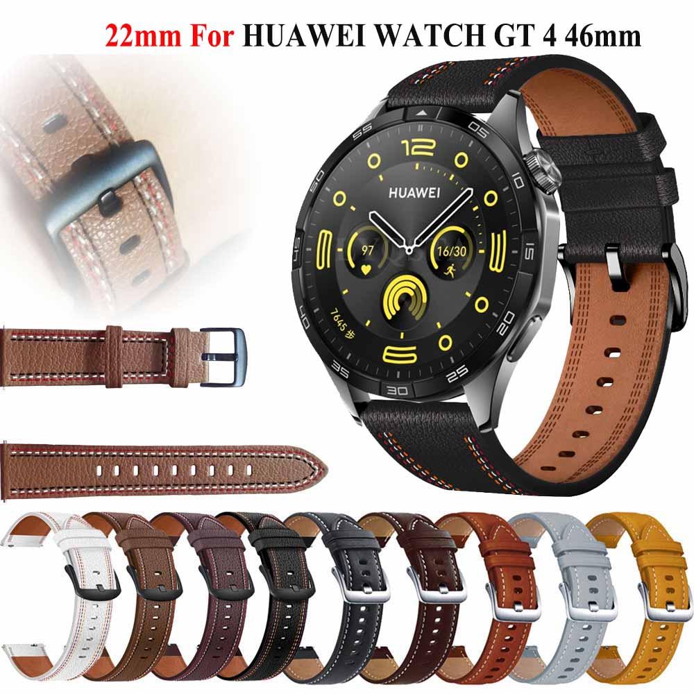 22-мм кожаный ремешок для Huawei Watch GT5 GT 4 46 мм GT5 GT3 pro 46 мм Умные часы Для Huawei Watch GT 5 Запасной ремешок для запястья