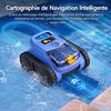 Robot Piscine Sans Fil, Nettoie Sol/Parois/Ligne d’Eau, Autonomie 180Min&amp;200m², Double Filtration Ultra-Fine Puissant Filtration 3L