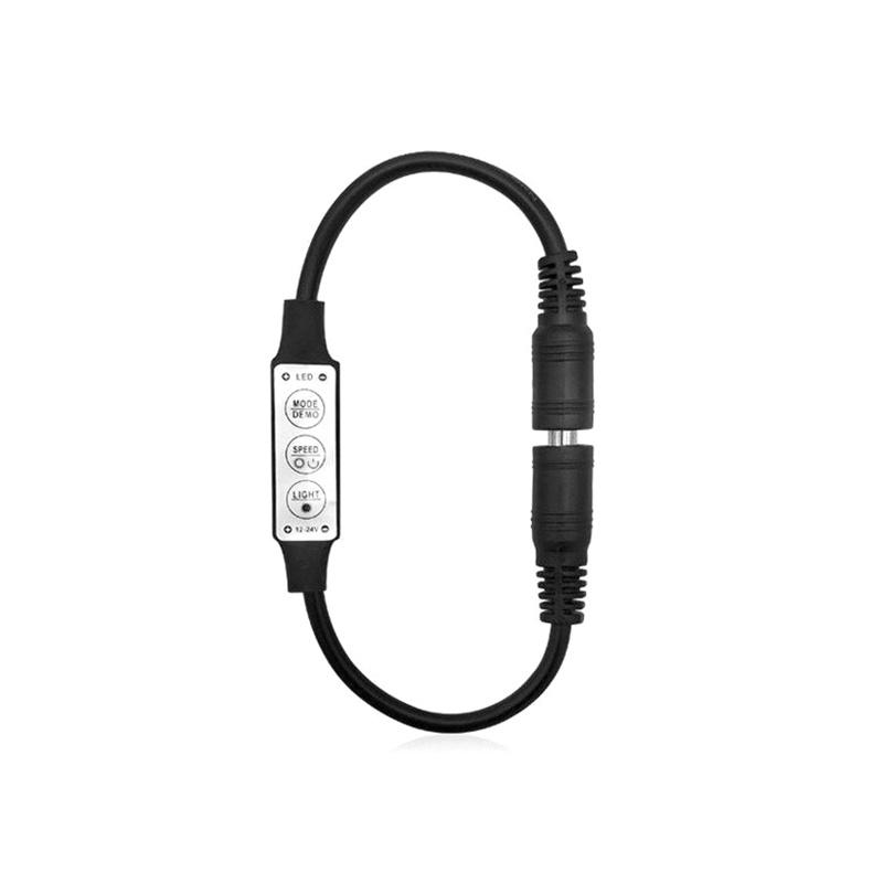 12V Led Mini Monochrome Light With Controller Dc Dual Light Strip Dimmer Mini3 Key Flash Gradual Blinking