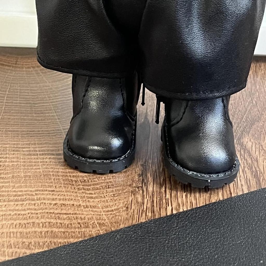 Lemonnui 20cm Plush Toy, Plush Clothes, Side Gore Boots, Shoes, Cosplay, Dress Up, Classic, Cotton Doll, Black