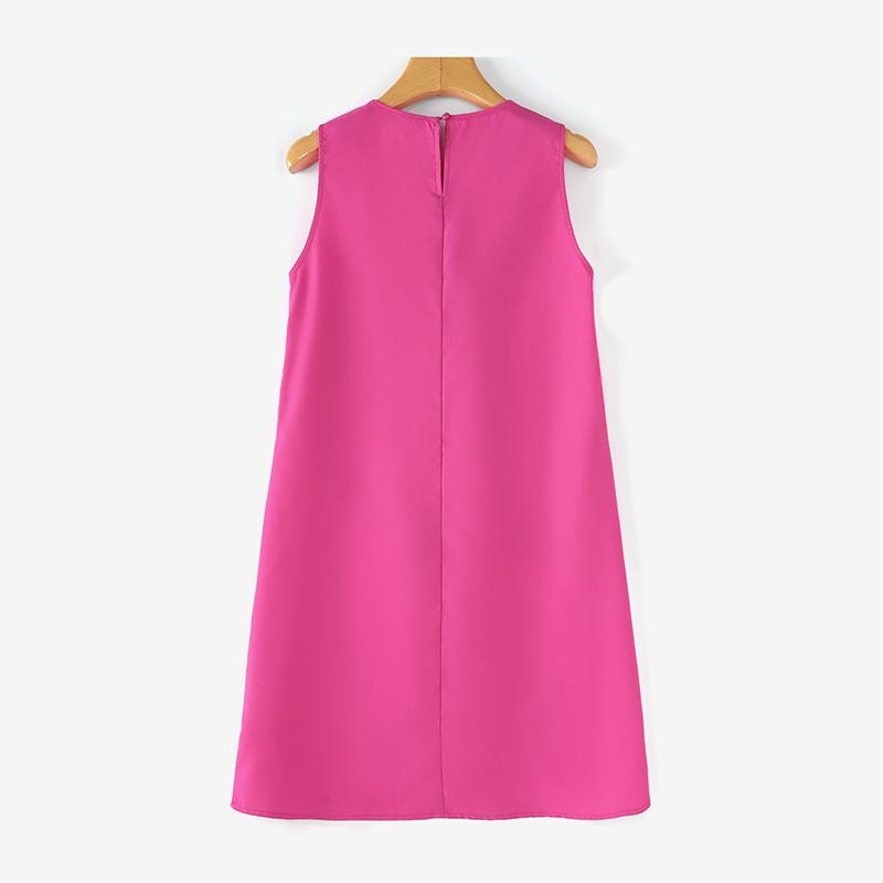 ZANZEA Женское повседневное платье-майка без рукавов с круглым вырезом