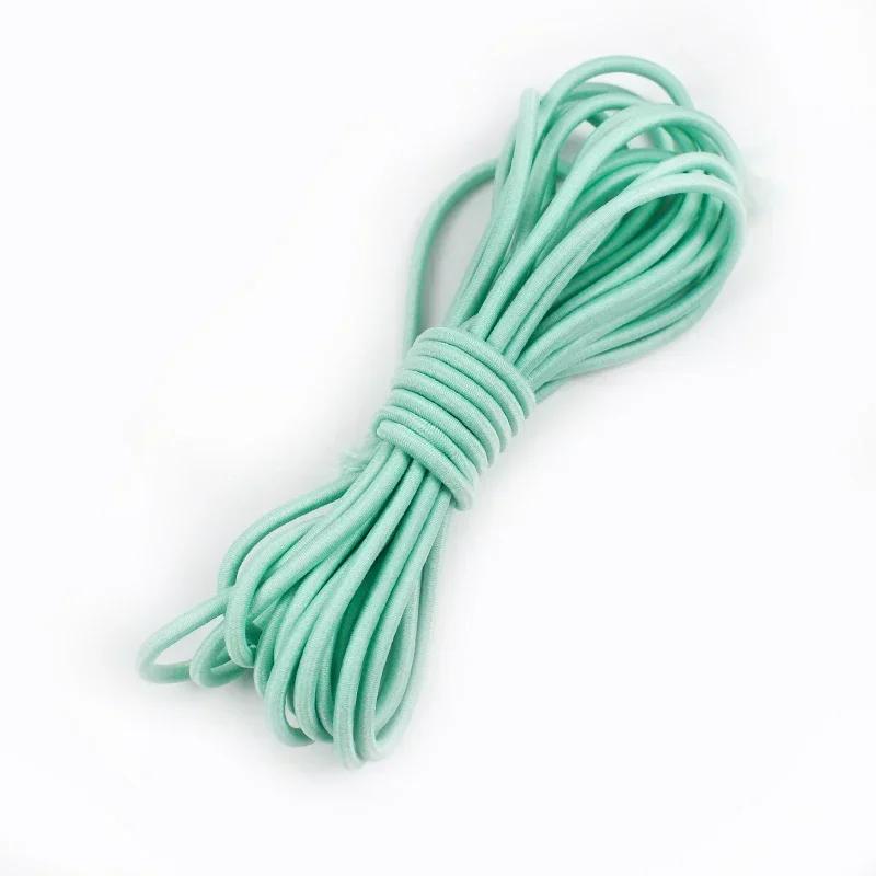5/10/20 м 4 мм Многоцветная эластичная лента Круглая резинка для волос Банджи Шнурок для шляпы Резинки Одежда Пружинный шнур Швейная косая бейка