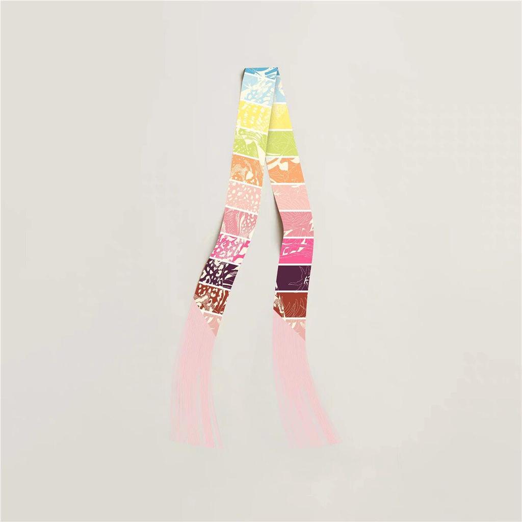 Женский твиловый шелковый галстук-лента в корейском стиле: Универсальный аксессуар-шарф и сумка