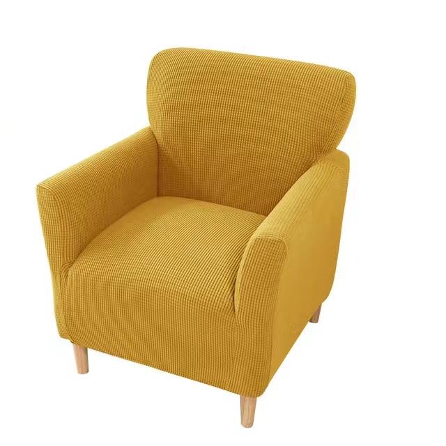 Scratch-Resistant Elastic High Back Sofa Slipcover with Single Armrest for Leisure Chairs