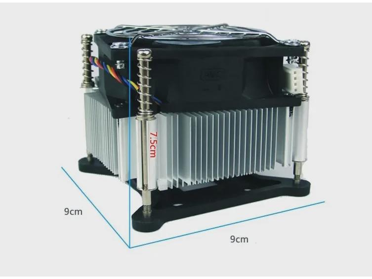 Совместимый вентилятор охлаждения процессора Intel 115X с 4-контактным регулятором температуры