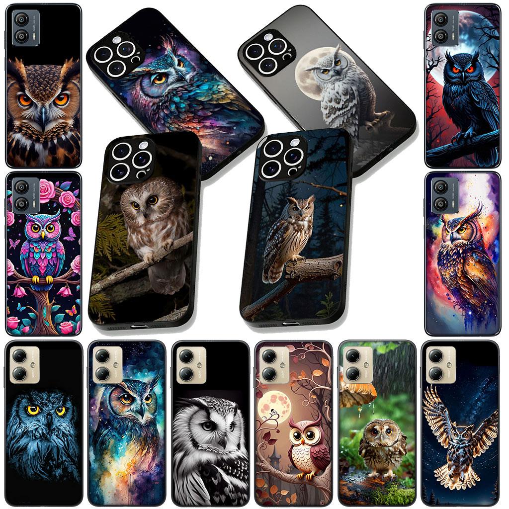 Soft Cover for Samsung Galaxy S22 S21 S20 FE Ultra Plus A35 A36 A55 A37 A33 A34 A57 Coque Phone Case Bird Owl Comics Lovely