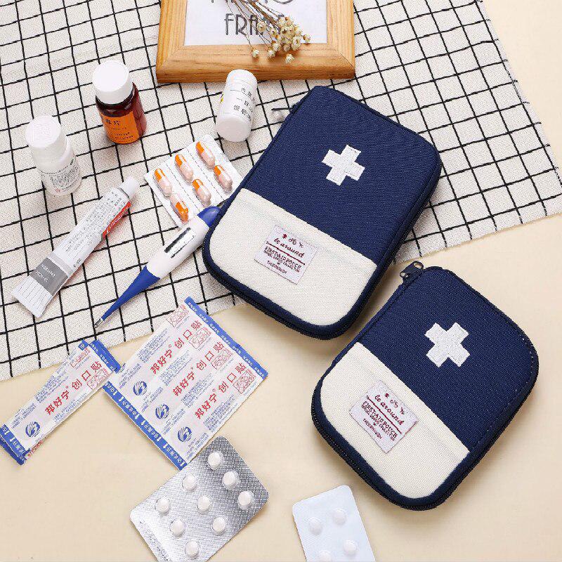 Portable Medical Storage Bag Small Travel Storage First Aid Bag Camping Emergency Survival Bag Pill Case