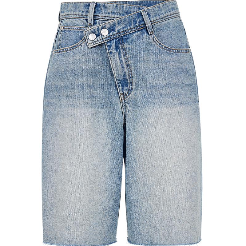 Only Женские ретро джинсовые шорты-бермуды с высокой талией, весна 2025