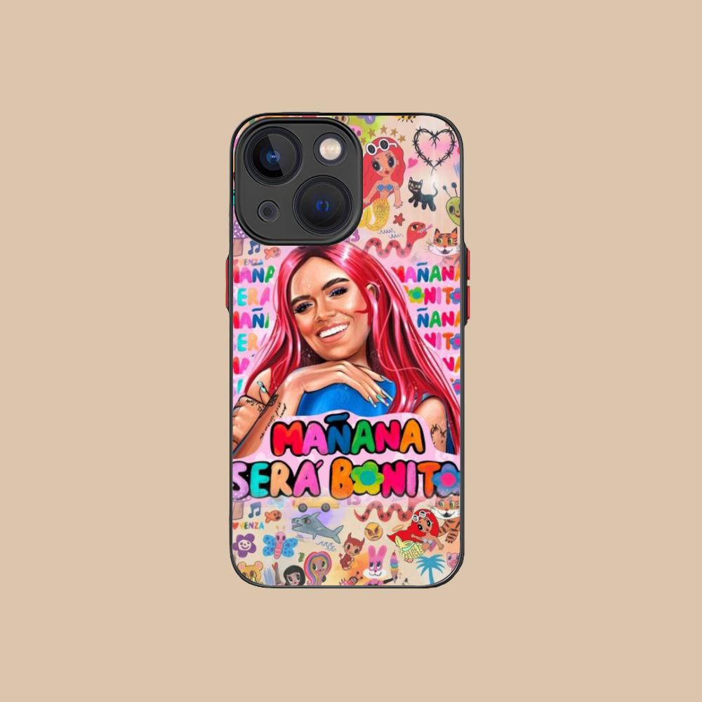 Karol G Latino Mobile Cell Phone Case for iPhone 17 16 15 14 13 12 11 X XR XS 8 7 Air Pro Max Plus Mini Colorful Silicone Cover
