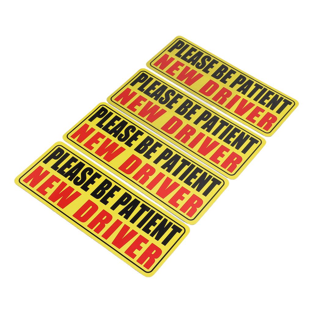 4 шт. Пожалуйста, будьте терпеливы Магнит для нового водителя Погодоустойчивая Многоразовая Светоотражающая Наклейка для нового водителя