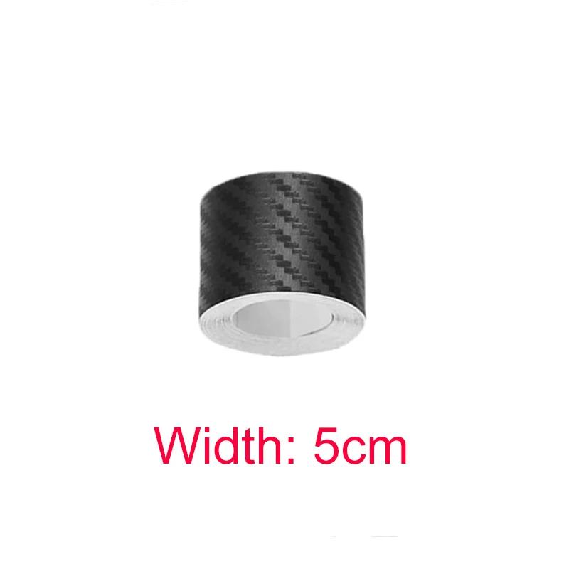 3D Carbon Fiber Car Bumper Door Guard Protection Film 3m Car Door Sill Protector Sticker Black Waterproof Anti Scratch Tape
