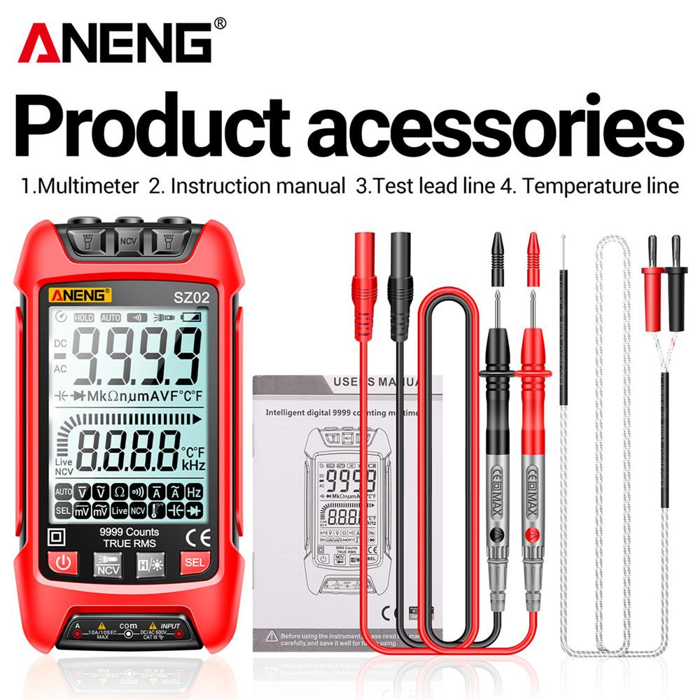 Digital Multimeter Smart ANENG AC/DCVoltage Capacitance Meter 6000 Counts Auto Electrical Temp Resistance Transistor Test tools