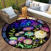 Eiffel Tower Round Rug Floor Mat Doorway Rug With Nonslip Backing Outdoor Patio Camping Rug Floor Mat Living Room Bedroom Decoration