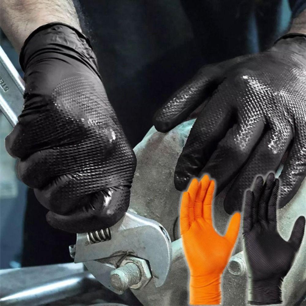Textured Nitrile Gloves Latex Free Mechanic Gloves Mechanic Industrial Gloves Work Gloves