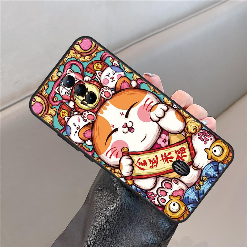 blessing lucky cat Case For ZTE Nubia Red Magic 7 6S 7S Pro For RedMagic 10 Air 9 8 8S 9S 10S 11 Pro Plus Cover