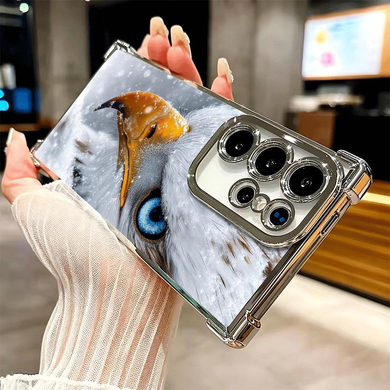 Крутой чехол для телефона с покрытием 'Белоголовый орёл' для Samsung Galaxy S24 S25 FE S26 Edge S23 Ultra S22 S21 Plus S20 Противоударный с подушкой безопасности
