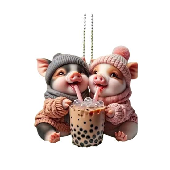 Подвеска для автомобиля Легкая Портативная Дизайн кошки собаки Подвеска для подвешивания 2D Акриловый Шарм Брелок Ключи