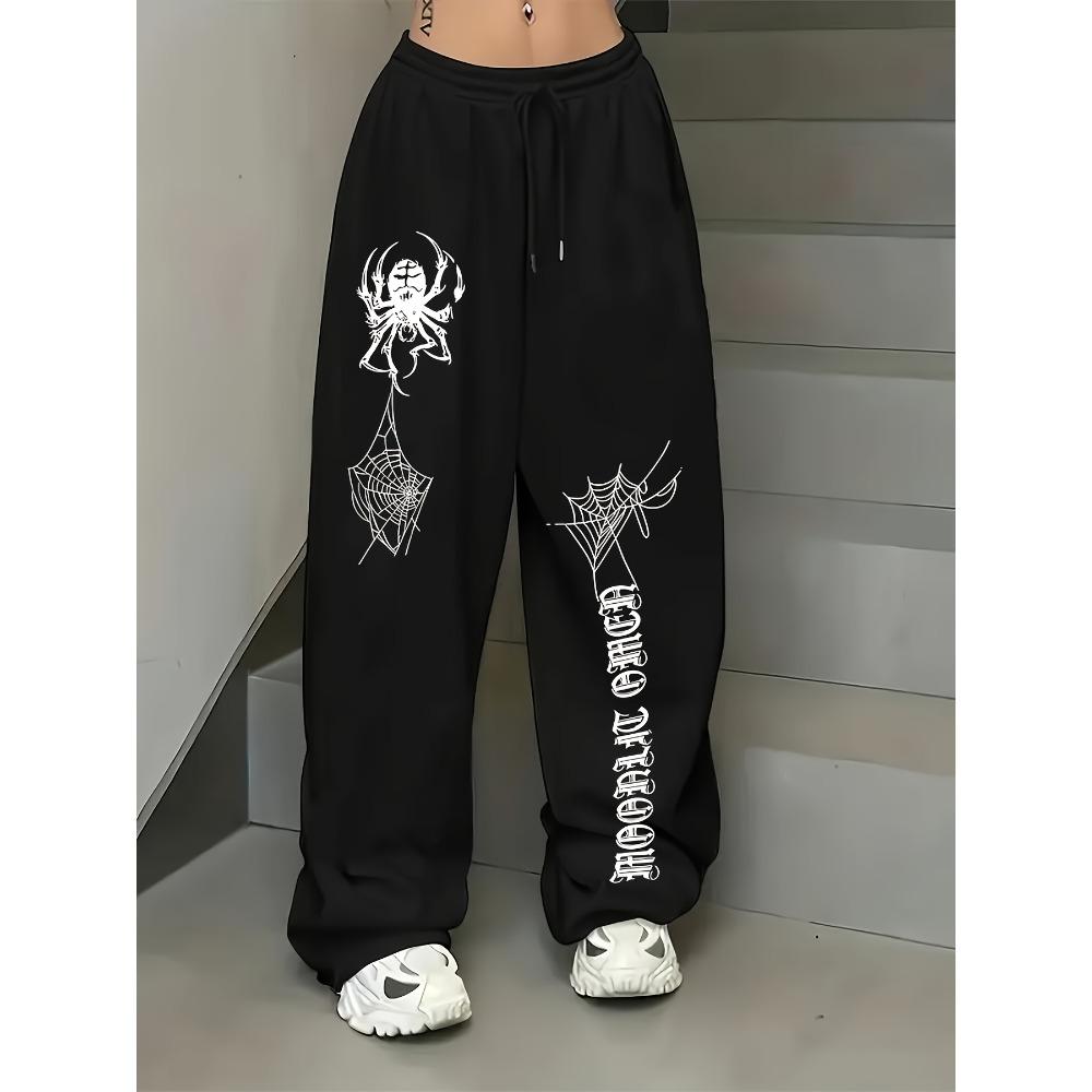 Мужские спортивные брюки с широкими штанинами и кулиской на талии, Повседневная и минималистичная уличная одежда, Одежда для дома