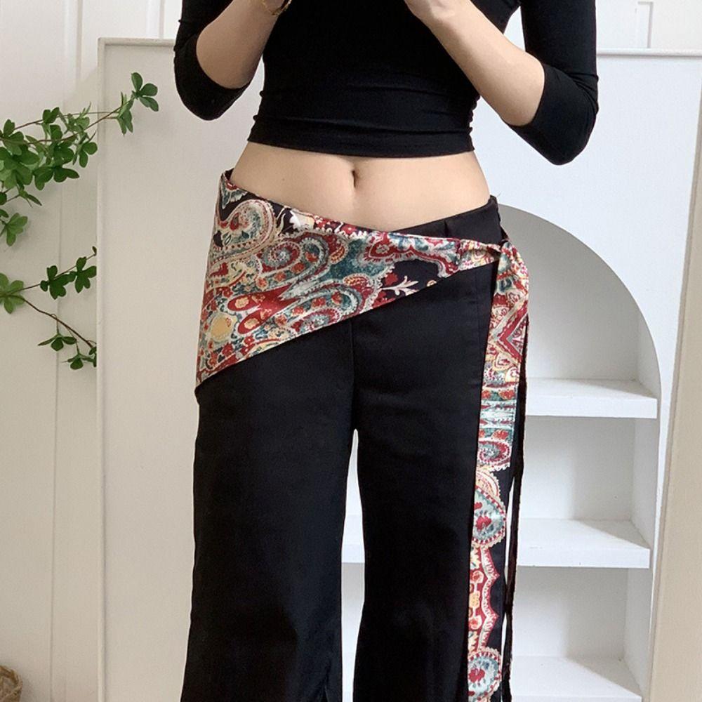 Multi-functional Cashew Flower Waist Wrap Multicolor Waist Seal Fashion Waist Decoration  Women
