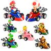 Аниме Игра Супер Марио Брос Картинг Луиджи Боузер Принцесса Пич Йоши Тоад Фигурка Действия Игрушки Машинка с Инерционным Механизмом Для Детей Подарки