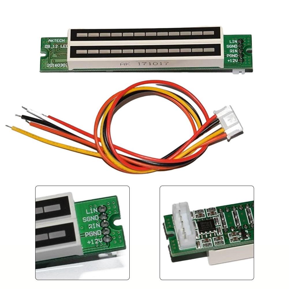 Dual 12bit Level Meter LED Music Level Indicator Mini VU Meter