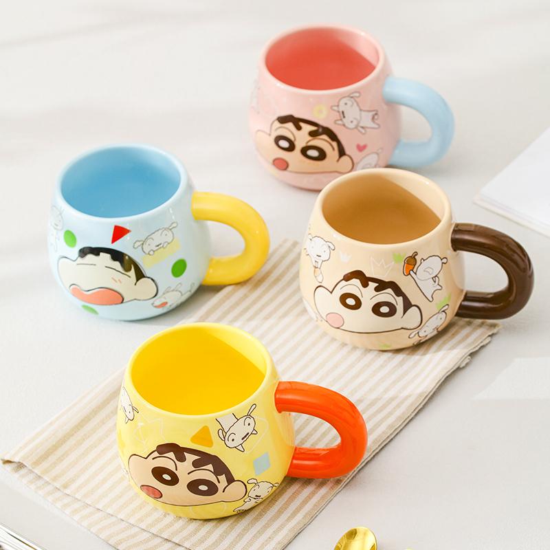 Crayon Shin-chan Mug Official License Household Use Ceramics Coffee Breakfast Milk Cup Couple Ornaments A gift for my friend