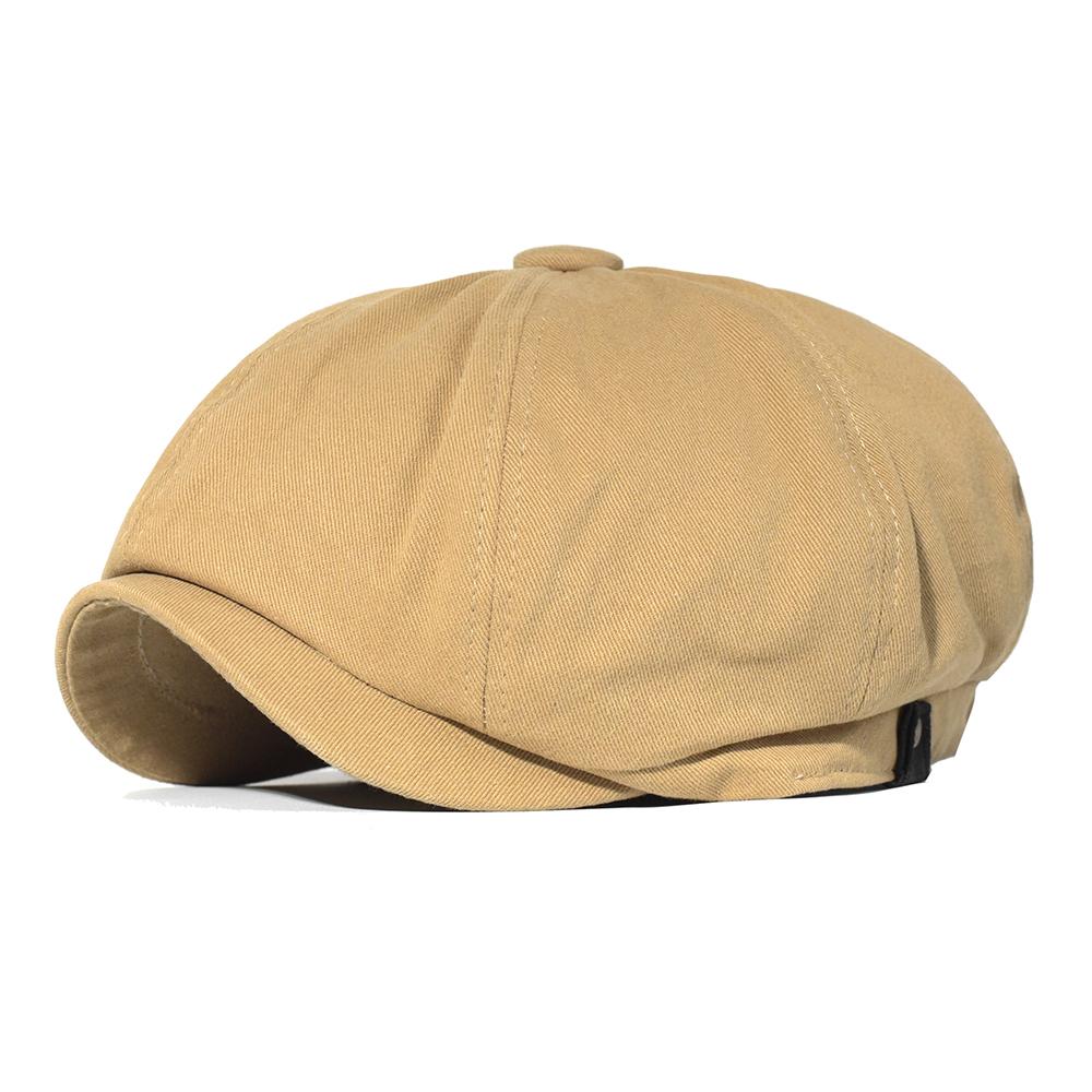 Cotton Newsboy Cap Men Women Gatsby Retro Hat Driver Flat Caps Spring Autumn Casual Beret Cap Solid Soft Driver Flat Caps