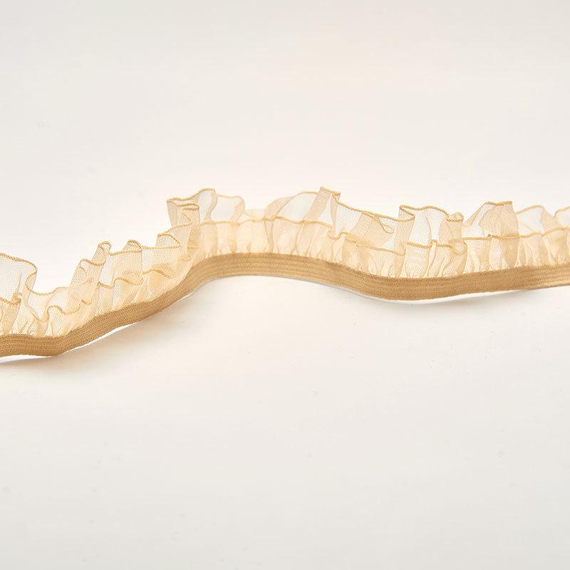 Эластичная сетчатая кружевная отделка для DIY декора - Плиссированный дизайн с оборками