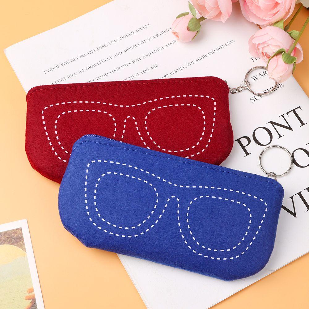 Soft Felt Reading Glasses Zipper Pouch Glasses Box Sunglasses Bag Glasses Case Eyeglasses Sleeve