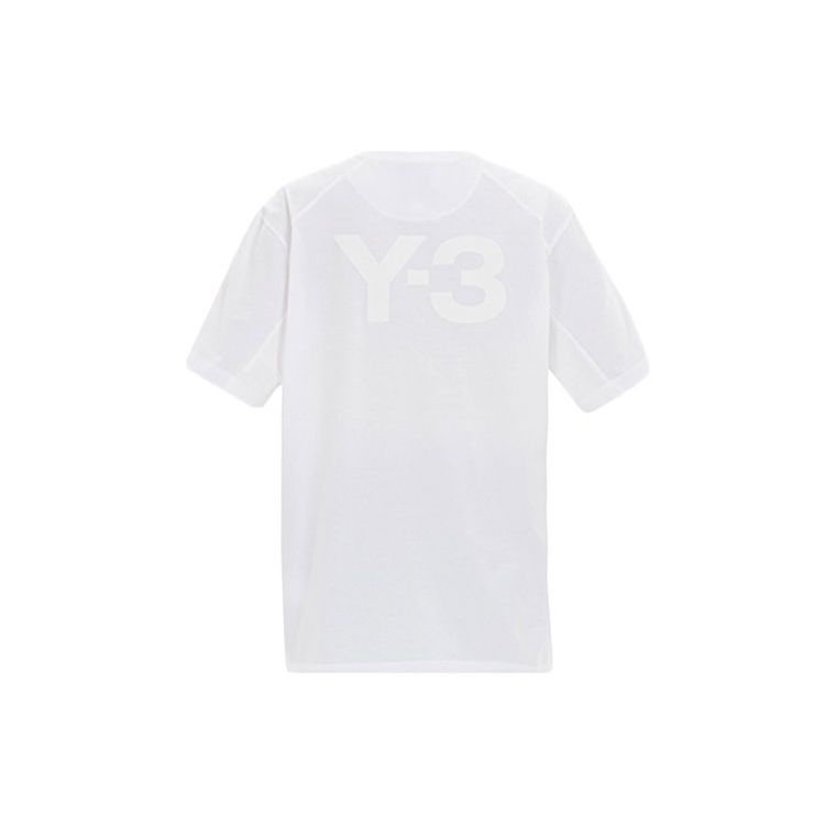Y-3 Мужская повседневная футболка с круглым вырезом и коротким рукавом, мужские топы, белые FN3349