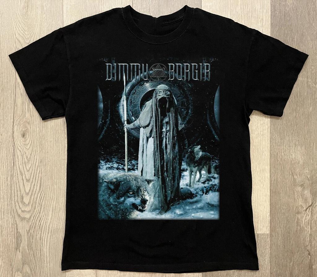 Коллекция Dimmu Borgir Футболки Хлопок Короткий Рукав Черный Унисекс